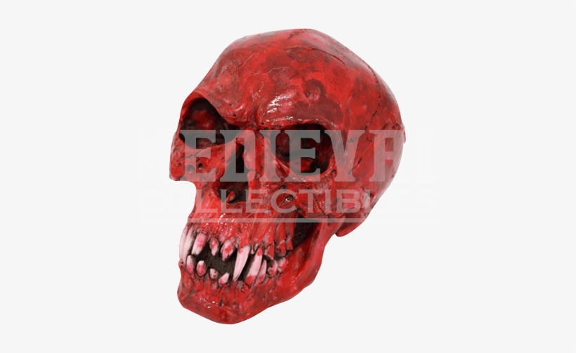 Blood Red Vampire Skull - Red Vampire Cool Skull Collectible Figurine, transparent png