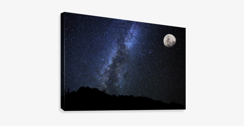 Stars In The Night Sky, Milky Way Galaxy Canvas Print - Posterazzi Stars In The Night Sky Milky Way Galaxy, transparent png