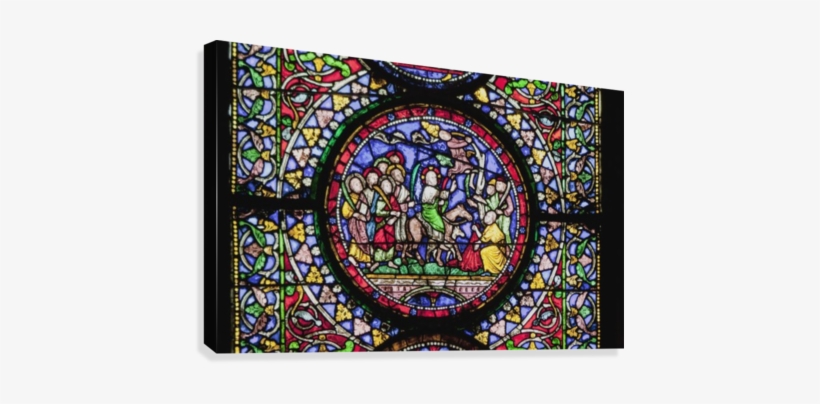 Colourful Stained Glass Window In Canterbury Cathedral - Designpics - Stained Glass Iii Canvas, transparent png