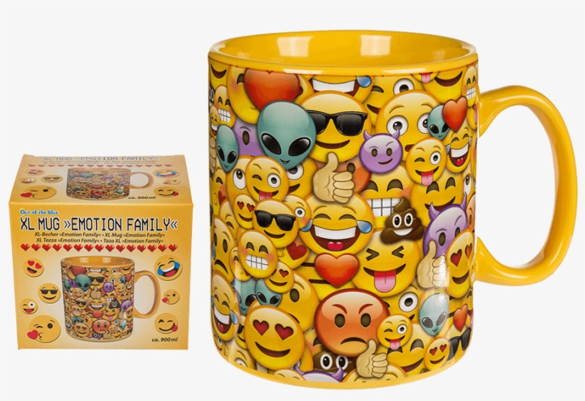 Taza Emoticonos Xl - Emoji Pattern Mug, transparent png