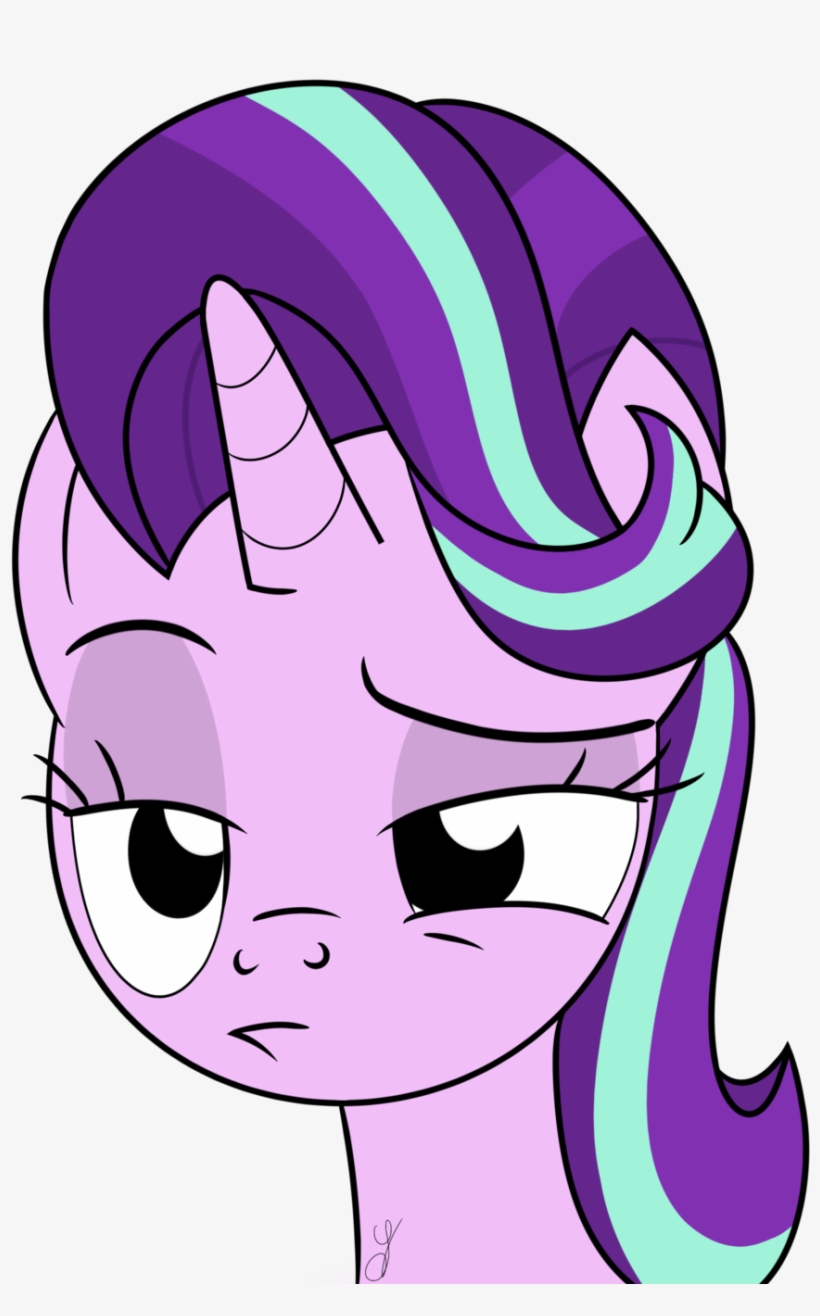 Intronium, Lidded Eyes, Pony, Raised Eyebrow, Safe, - Starlight Glimmer Eyebrow, transparent png