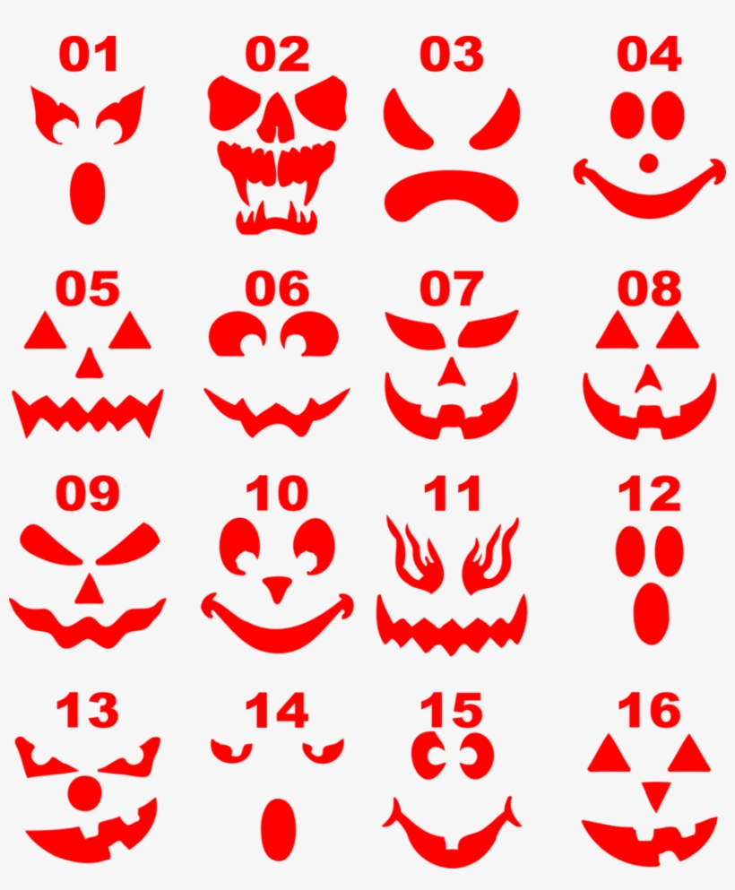 Pumpkin Face Wall Vinyl Stencils - Face Pumpkin, transparent png