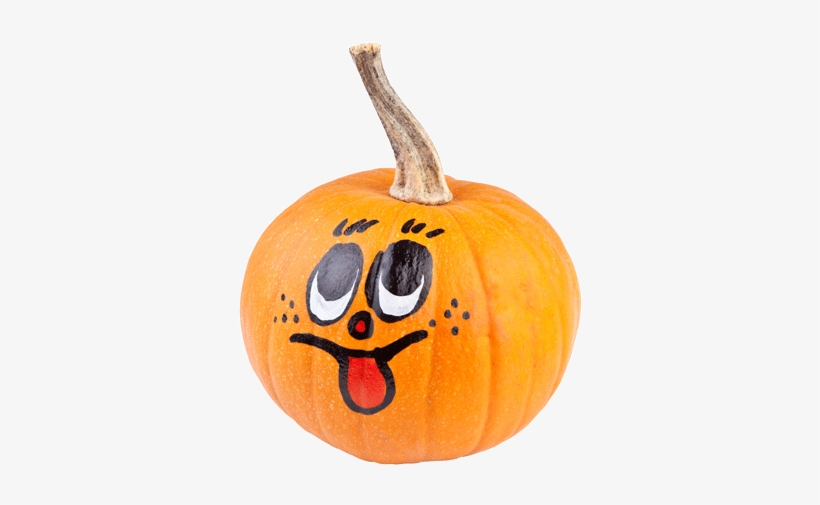 View Larger Image Picture Of Painted Pumpkin With Smiley - Pumpkin, transparent png
