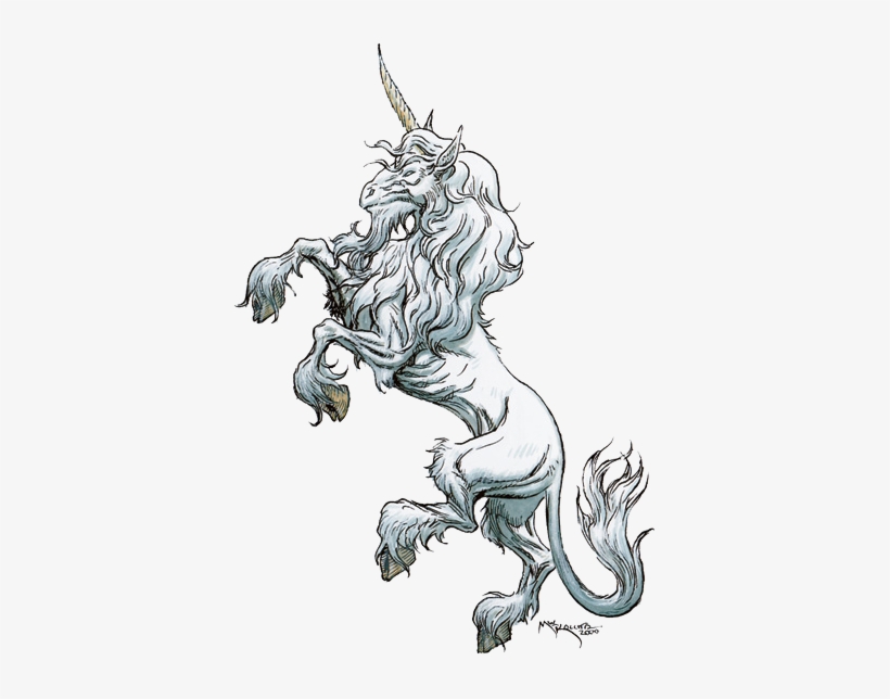 Unicorn - 01b - Kaluta - Unicornio D&d, transparent png