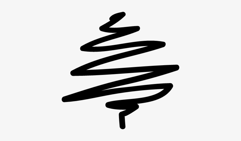 Abstract Christmas Tree Vector - Scribble Tree, transparent png