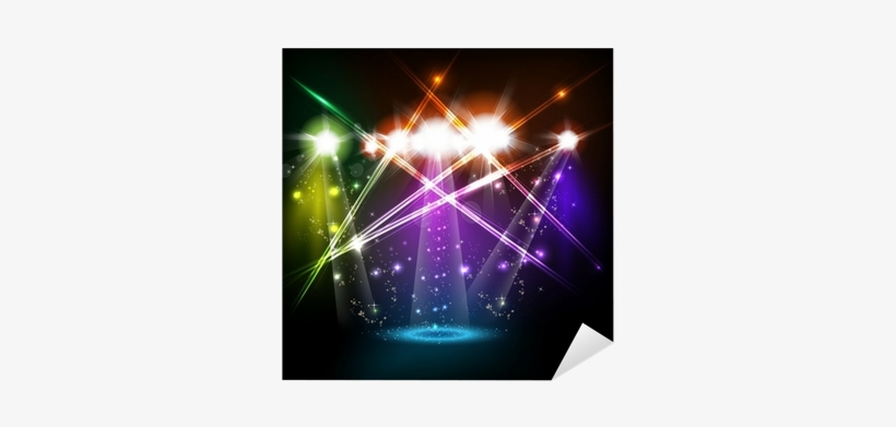 Banner Neon Light Stage Background For Your Text Sticker - Banner Neon Light Stage Background, transparent png