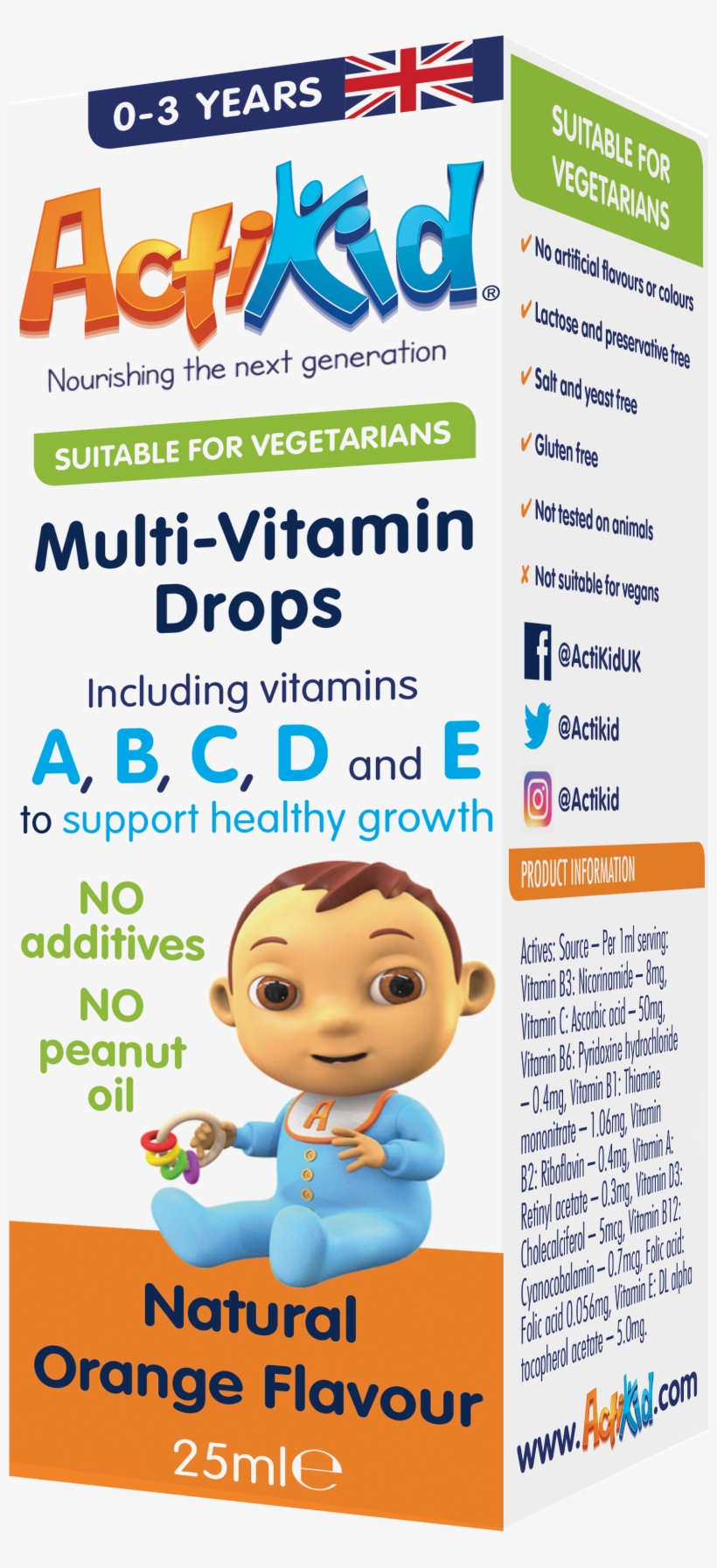 Vitamin Drops Kids - Actikid Multi-vitamin Drops 25ml, transparent png
