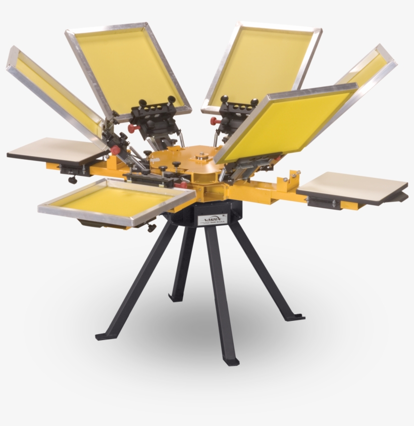 Vastex V1000 Entry Level Screen Printing Press - V-1000 6-color 4-station Printer, transparent png
