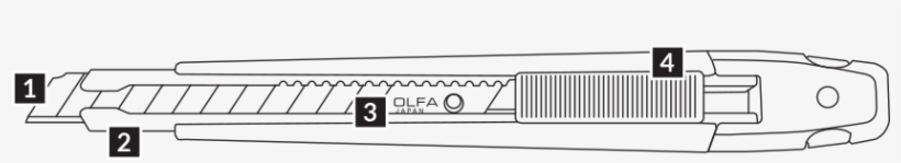 1 Olfa 9mm Ab Silver Snap-off Blade, Providing Sharper - Marking Tools, transparent png
