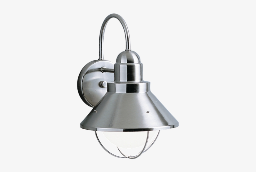 Seaside Outdoor Wall Light - Kichler Seaside Outdoor Wall Lantern 9022 In Brushed, transparent png