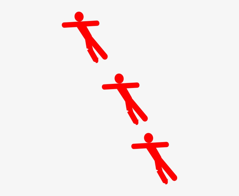 How To Set Use Red Falling Man Clipart - Clip Art, transparent png