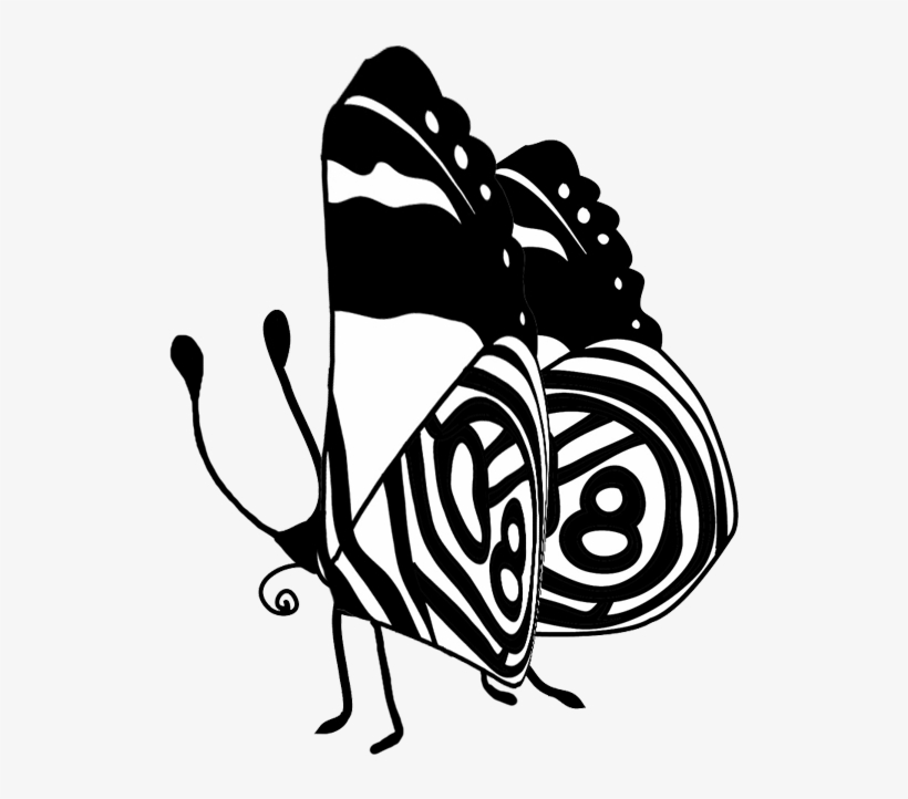 Black Butterfly Drawing - Mariposas Blanco Y Negro Png, transparent png