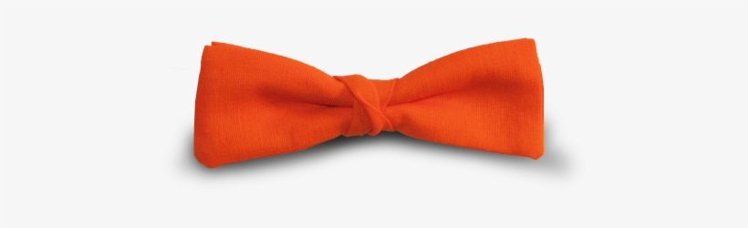 Orange Tangerine Linen Bow Tie - Hair Tie, transparent png
