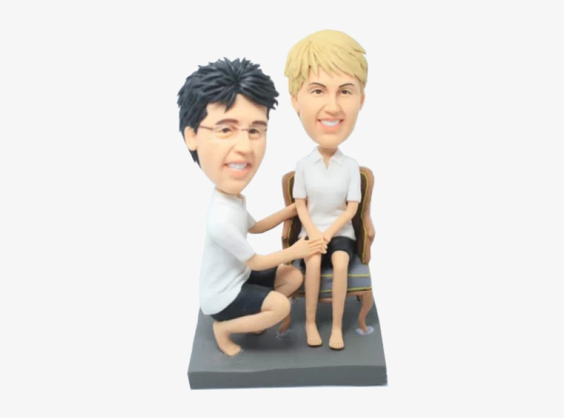 Casual Samesex Gay Couple Bobbleheads - Same-sex Relationship, transparent png