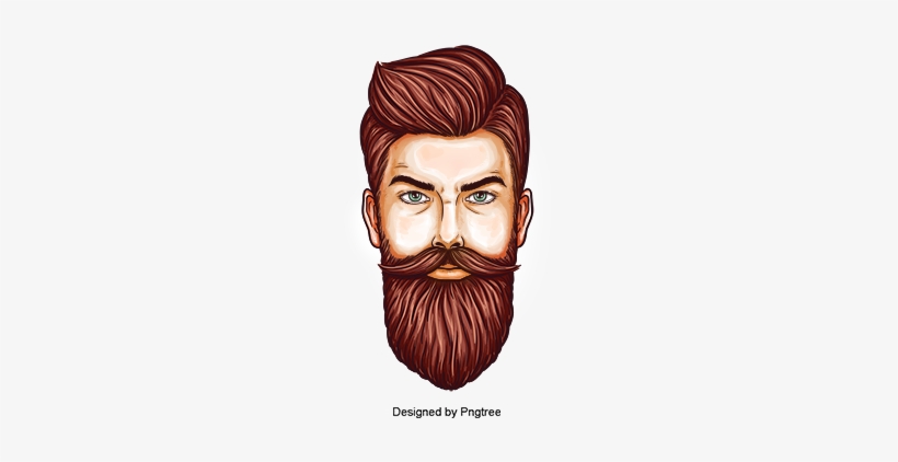Fashion Male Character Sketch Vector Material Design,, - Hair And Beard Style Icon, transparent png