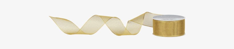 Sheer Gold Wired Ribbon - Gold, transparent png