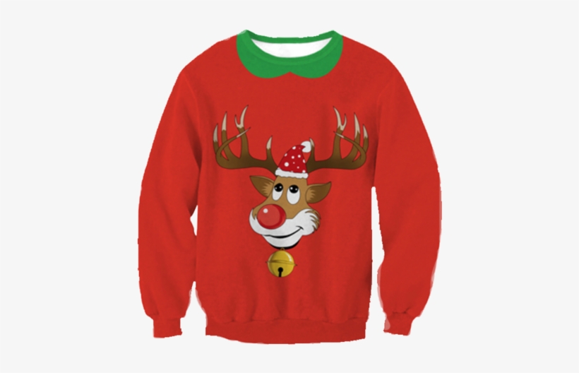 Rudolph's Rage - 2017 Fashion Winter Hooded Sweater Loose Big Size Christmas, transparent png