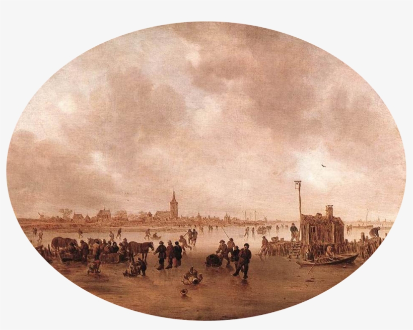 Goyen 1643 Winter On The River - Jan Van Goyen Kunstdruck: Winter Am Fluss. Kunstkopie.de, transparent png