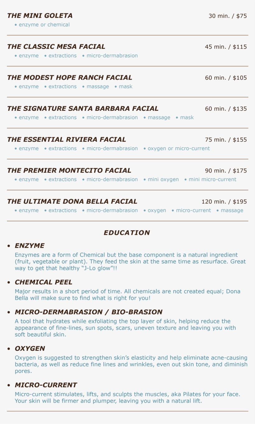 **all Dona Bella Spa Services, Packages Or Products - Facial, transparent png