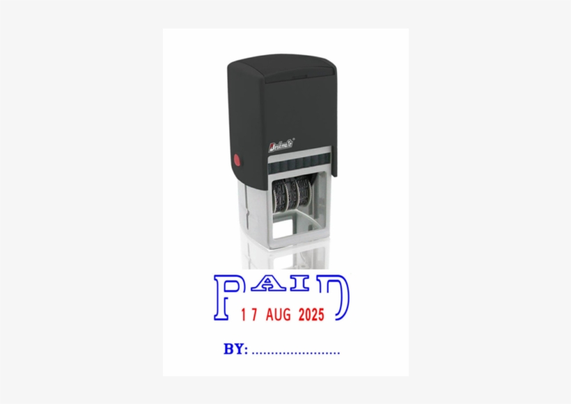 Stamp Deskmate Self Inking Date Red, transparent png