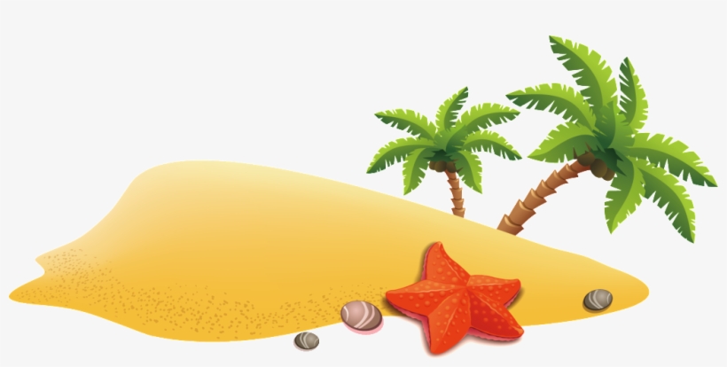 Golden Beach Decoration Vector - Wooden Beach Signs Vector, transparent png