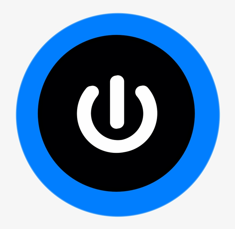 Shutdown Button Clipart Ios - Power Button Vector Icon, transparent png