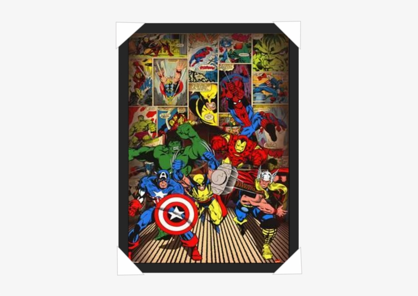 #81 - Retro Marvel Comic Posters, transparent png