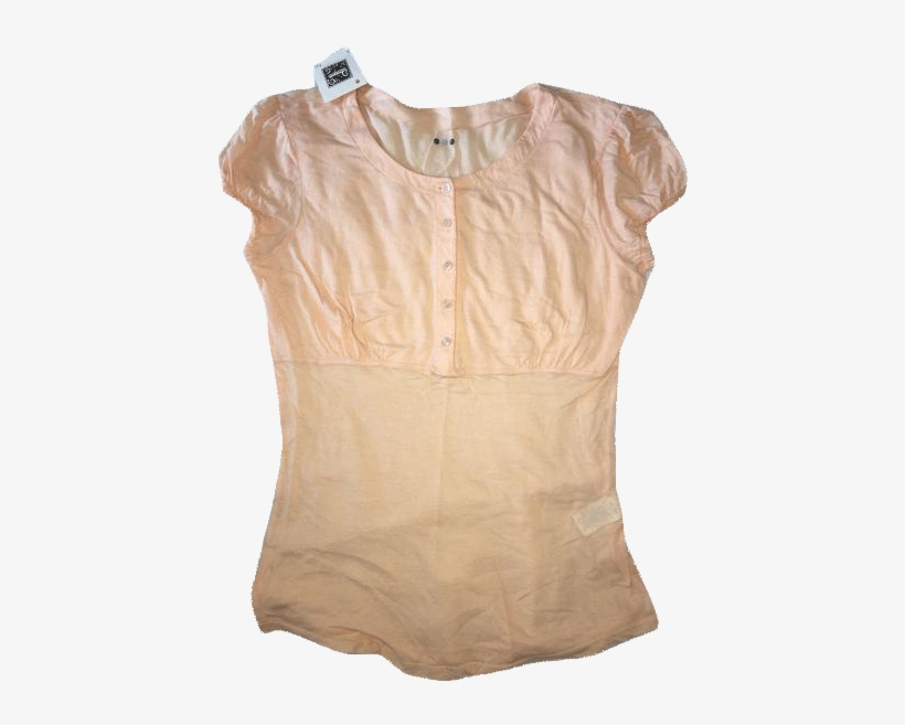 Three Dots Light Peach Light Weight Jersey Top Size - Blouse, transparent png