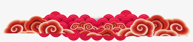 Red Auspicious Cloud Decoration Transparent Illustration - 吉祥 云 素材, transparent png
