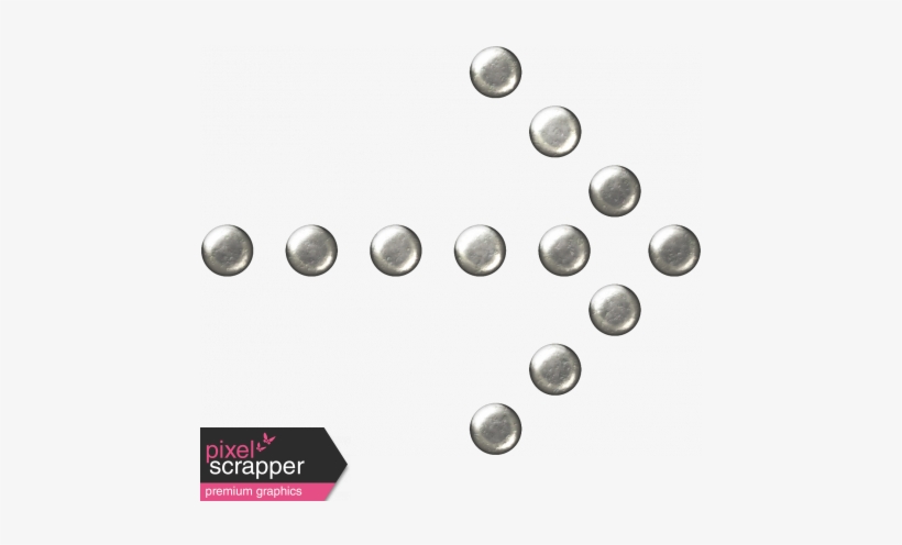 Metal Arrow 3 Dots - Digital Scrapbooking, transparent png