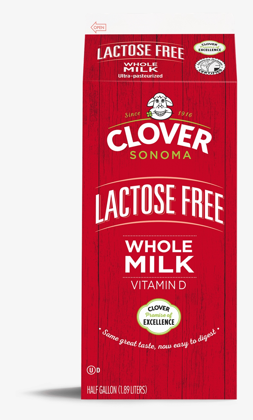 Lactose Free Whole Milk - Clover Sonoma Lactose Free, transparent png