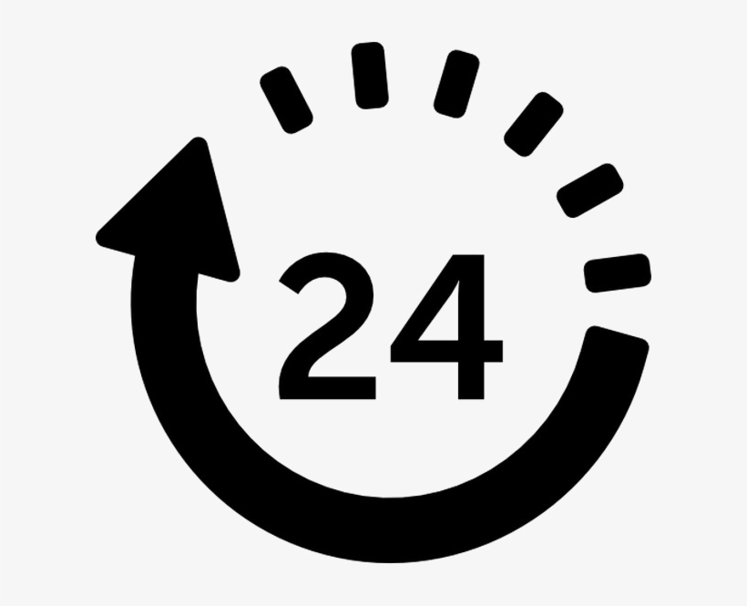 24 Hours Png Clipart - 24h Svg, transparent png