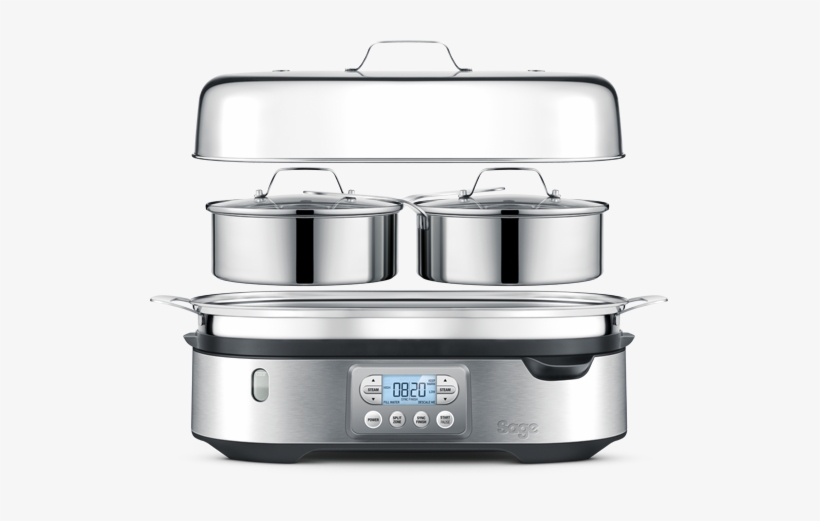 Precise Food Steaming Like Never Before - Breville Bfs800bss Steam Zone Food Steamer, Silver, transparent png