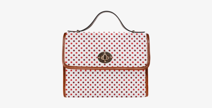 White With Red Dots Pattern Waterproof Canvas Bag/all - Vector Graphics, transparent png