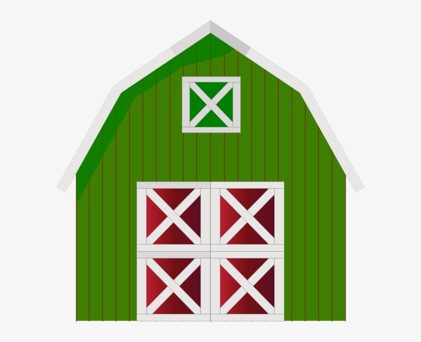 Green Barn Clip Art - Farmhouse Clipart, transparent png