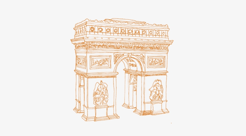The Arc De Triomphe - Dibujo Arco Del Triunfo Paris Png, transparent png