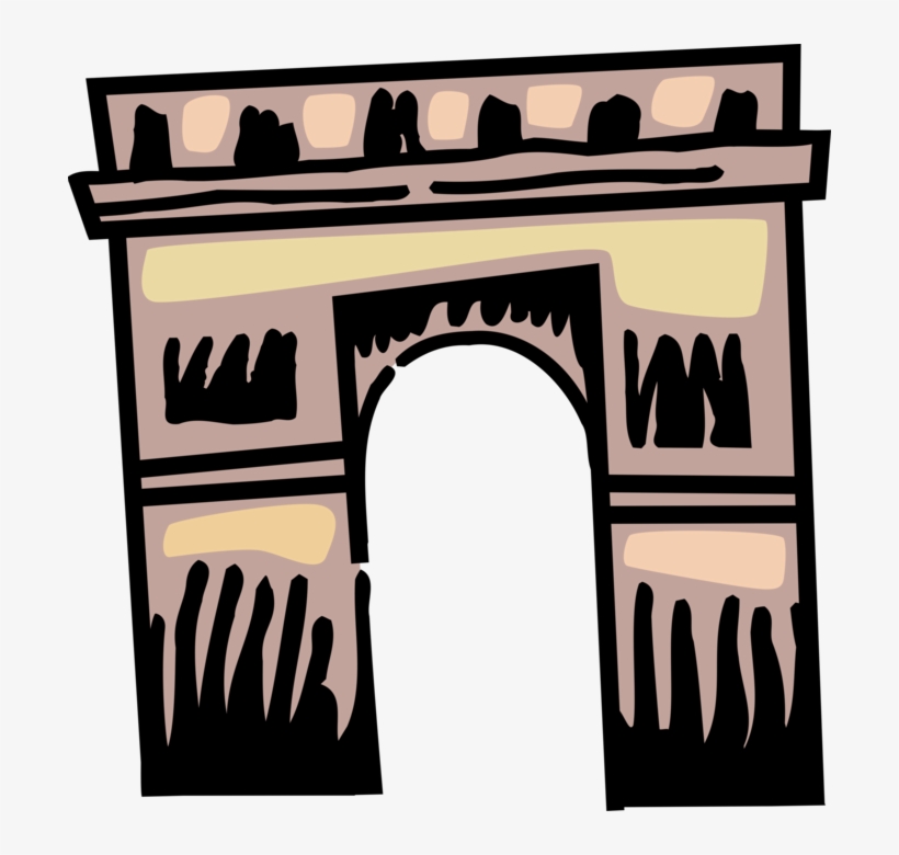 Vector Illustration Of Arc De Triomphe Triumphal Arch, transparent png