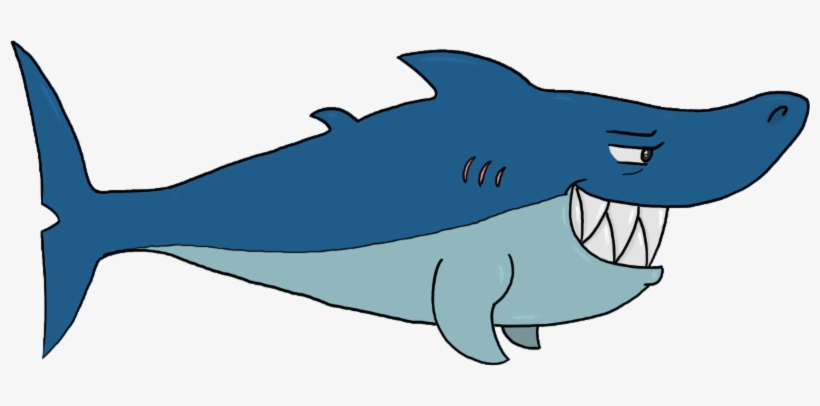 Enjoying A Beer With The Leprechaun - Cartoon Shark Without Background, transparent png