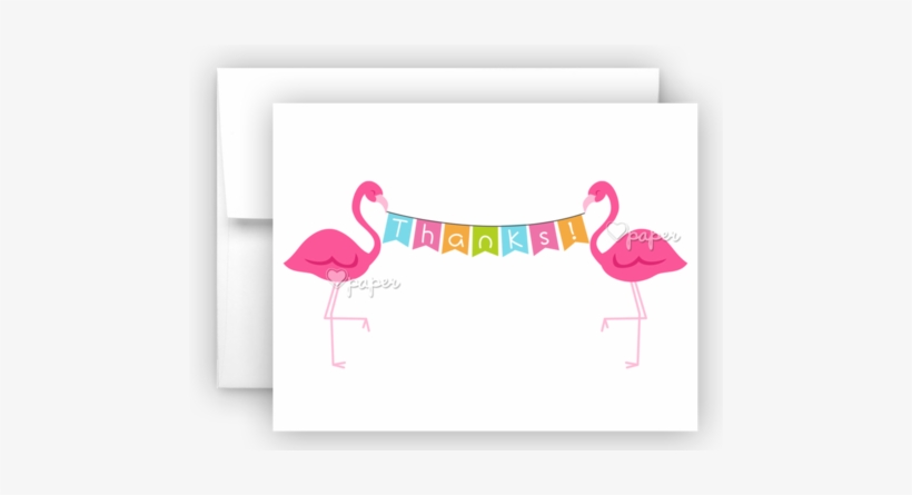 Pink Flamingo Thank You Cards Note Card Stationery - Thank You Flamingo, transparent png
