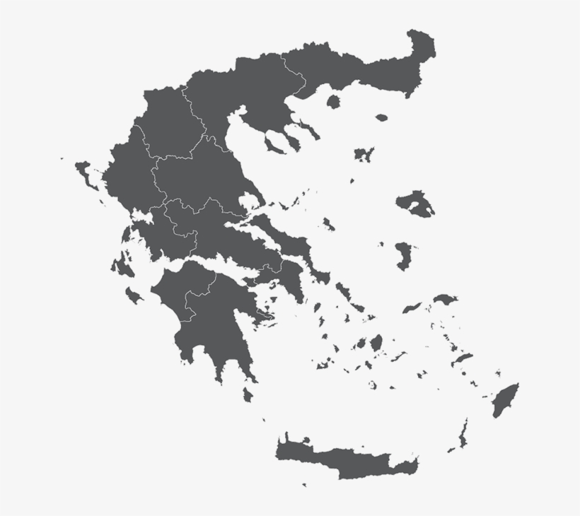 Map Background Greece Map - Greece Map Black And White Png, transparent png