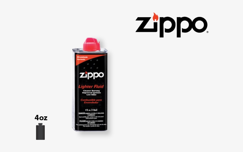 Zippo® Lighter Fluid 4 Oz & 12 Oz - Zippo Lighter Fluid, transparent png