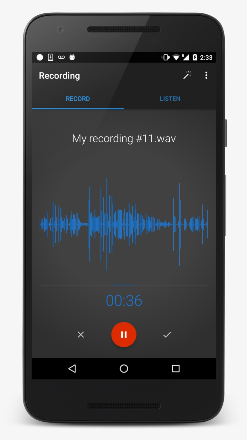 Easy Voice Recorder For Android - Smartphone, transparent png