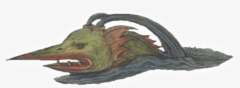 X - Medieval Sea Monster Transparent, transparent png