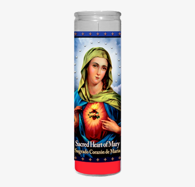 Sacred Heart Of Mary - Sacred Heart Of Mary Candle, transparent png