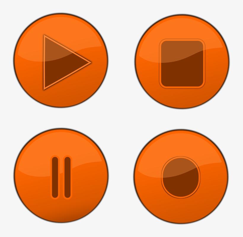Audio Clipart Audio Recording - Play And Pause Button Png, transparent png