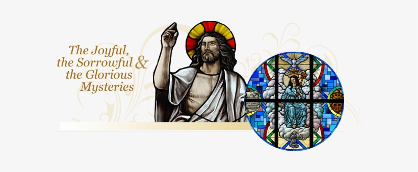 The Rosary Windows - Mary Queen Of The Universe Staned Glass, transparent png