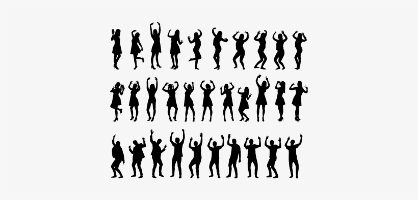 Silhouette Party People Dancing Men Women - People Silhouettes, transparent png