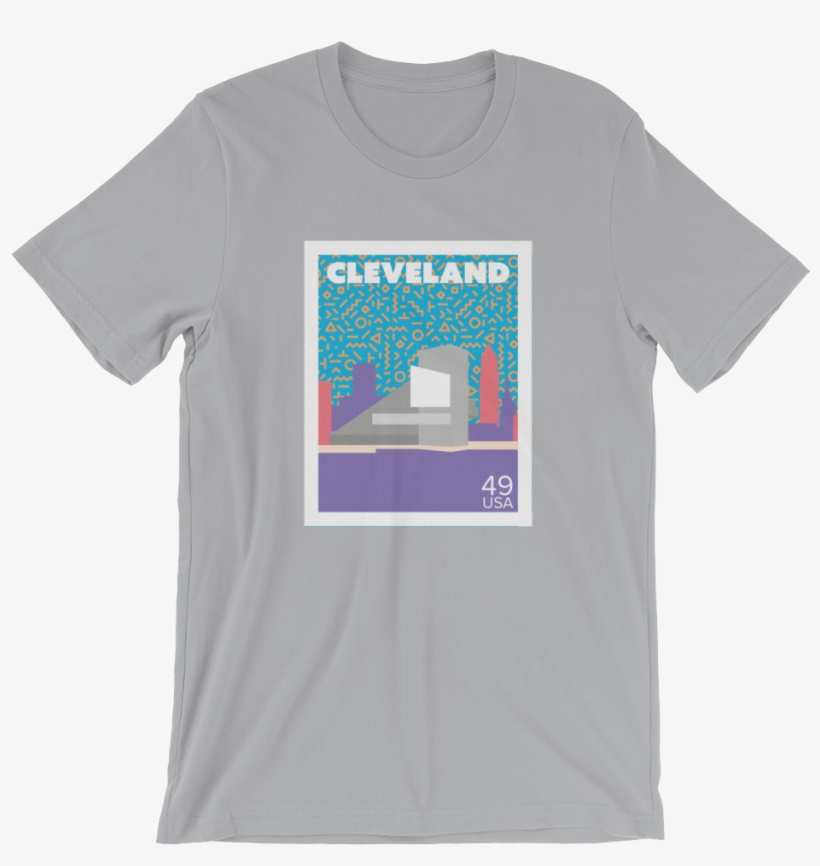 Neon Cleveland Postage Stamp Silver Tee - Personalized Shirt - Movie Buff Shirt - Trendy Shirt, transparent png