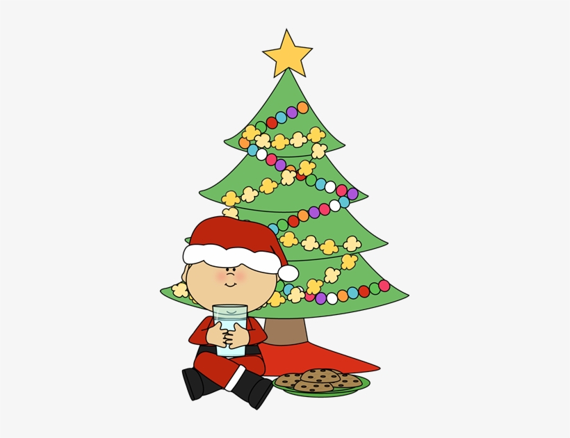 Santa Clipart Christmas Tree - Christmas Tree Santa Clipart, transparent png