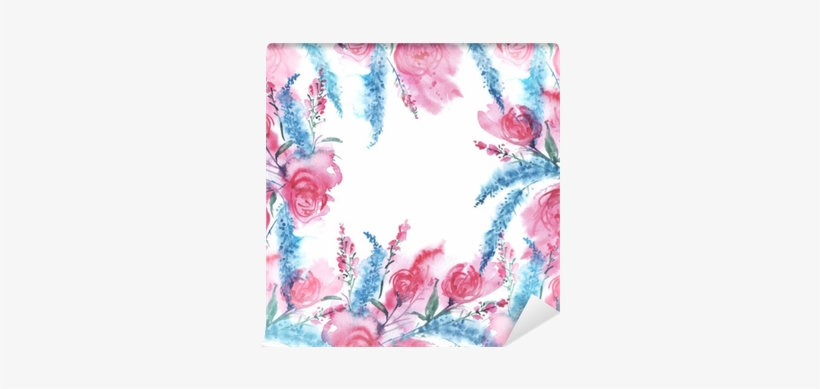 Watercolor Greeting Card With Flowers - Watercolor Painting, transparent png